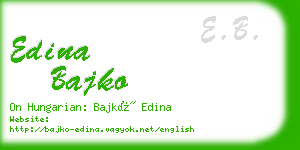 edina bajko business card